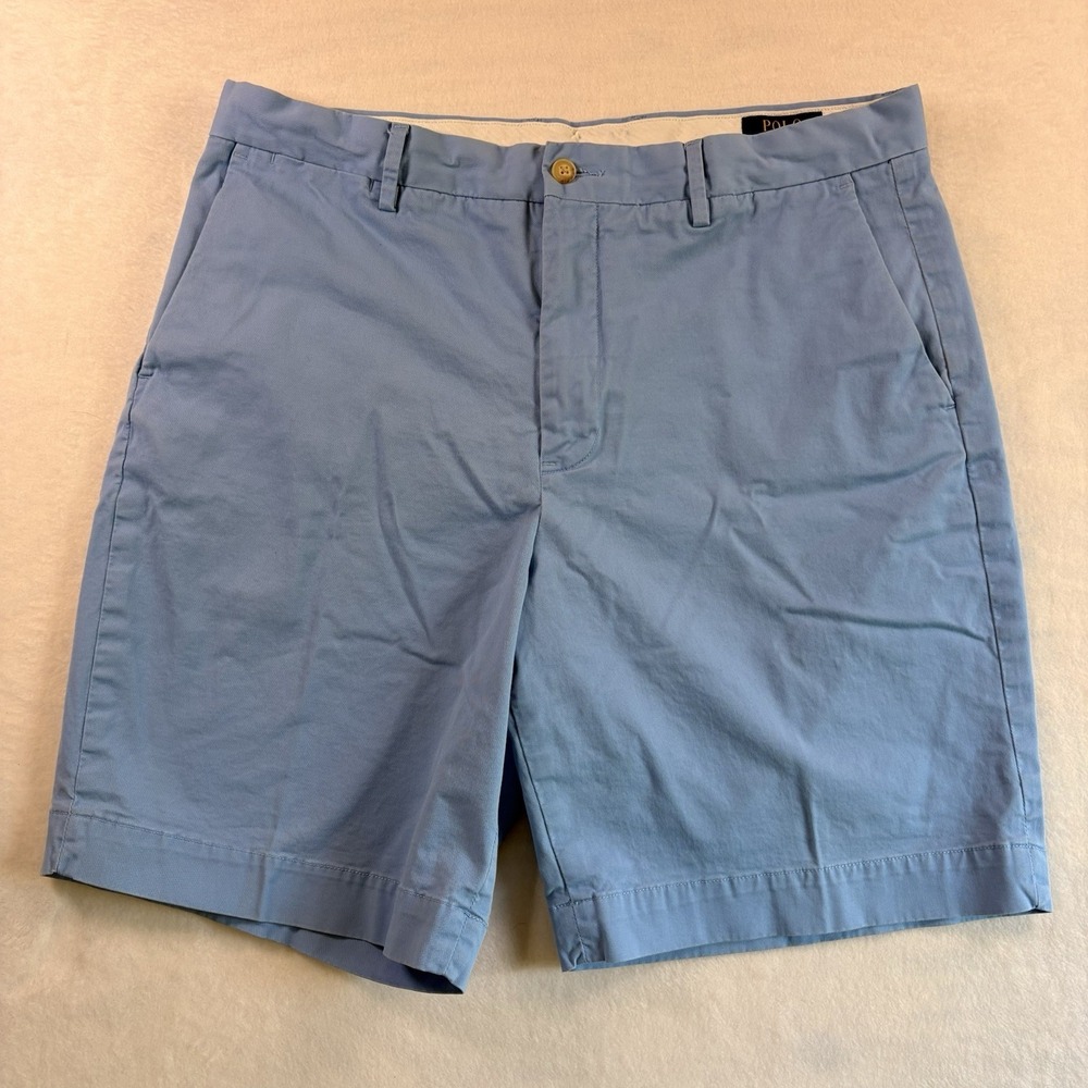 Polo Ralph Lauren Chino Shorts Mens 35 Blue Stretch Classic Fit Casual